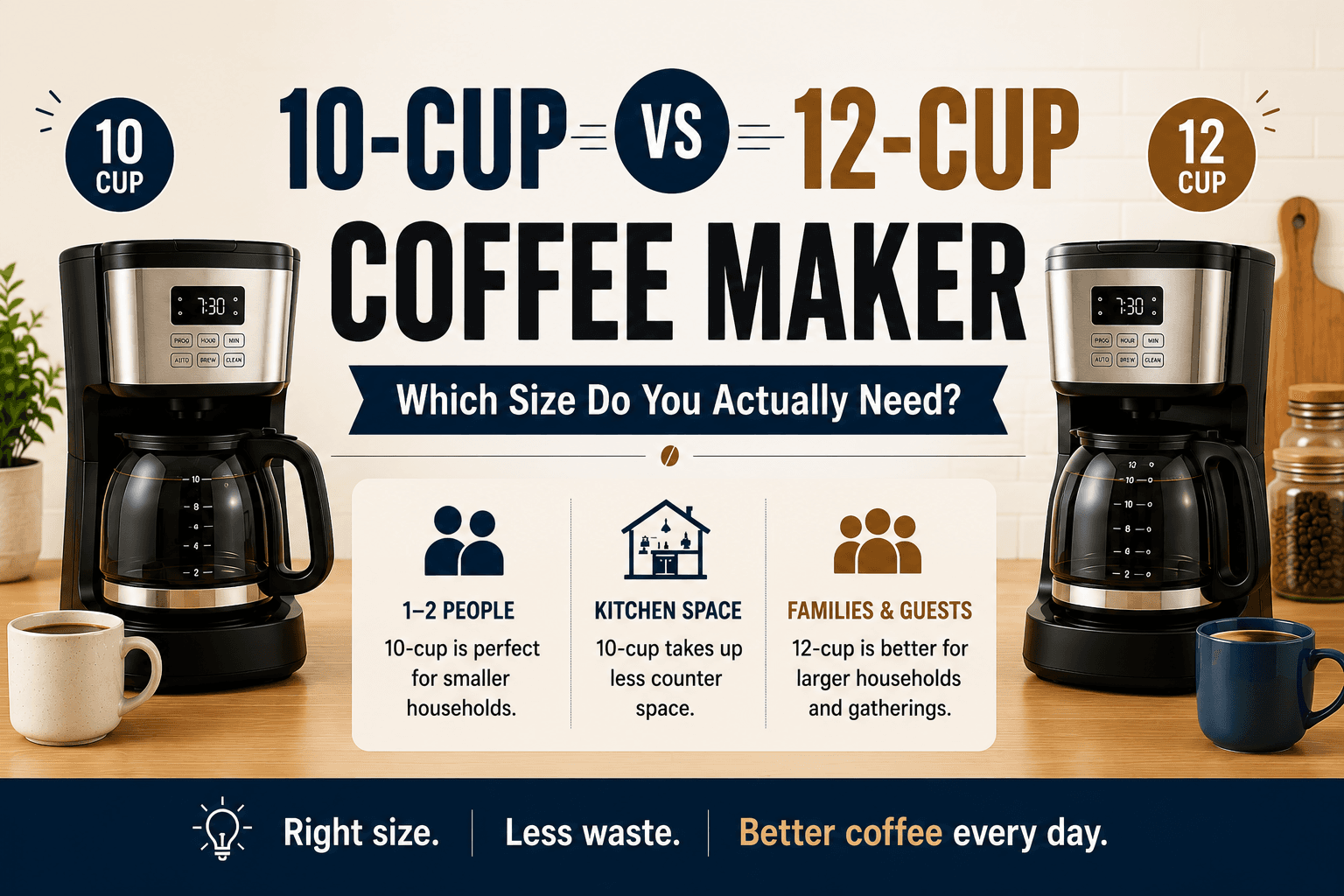 10-Cup vs 12-Cup Coffee Maker: Which Size Do You Actually Need?